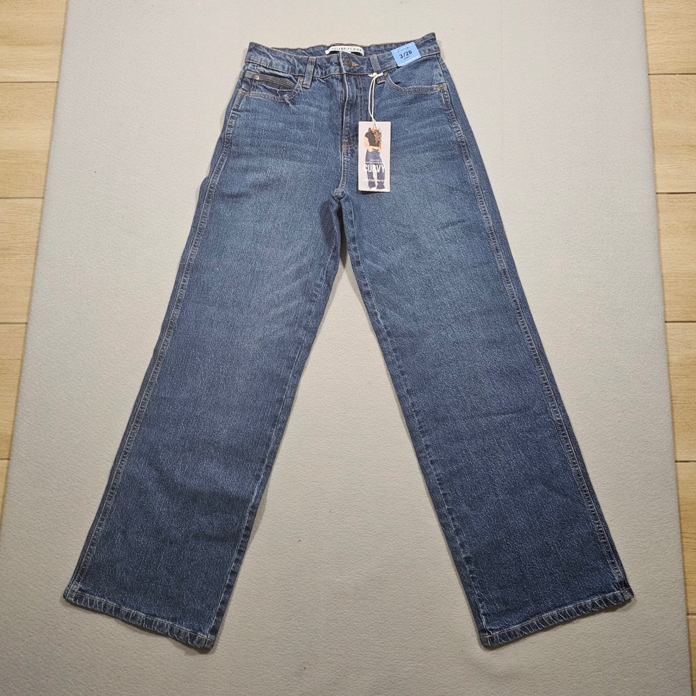Celebrity Pink Curvy Jeans 3/26 High Rise Baggy Wide Leg Pebble Denim NWT